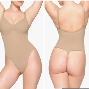 SKIMS Seamless Sculpt‎ Thong Bodysuit L / XL • NEW • Color: Mica
